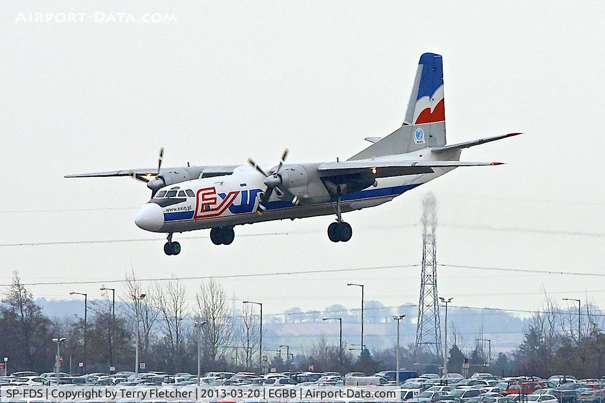 SP-FDS, 1982 Antonov An-26B C/N 12205, Exin Air's Antonov An-26B, c/n: 12205 landing at Birmingham