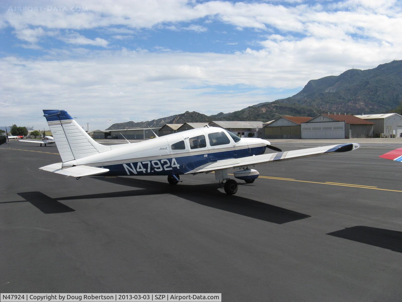 N47924, Piper PA-28-181 Archer II C/N 28-7890154, 1978 Piper PA-28-181 ARCHER II, Lycoming O-360-A4M 180 Hp, tapered wing & aerodynamic cleanup gives 145 mph cruise, full 4-place aircraft with their baggage & full 50 gallons fuel