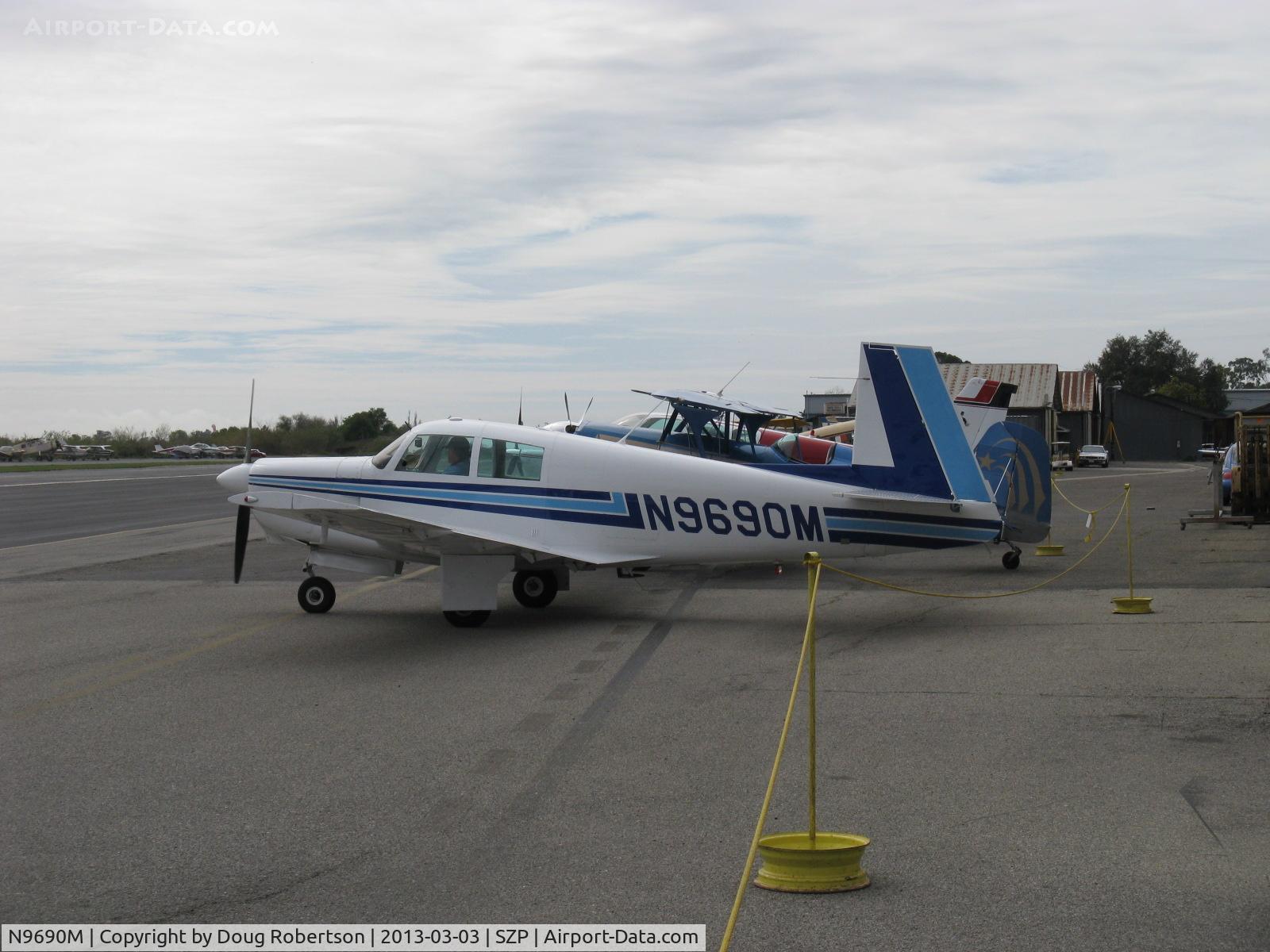 N9690M, 1966 Mooney M20C Ranger C/N 670026, 1966 Mooney M20C Mark 21, Lycoming O&VO-360 180 Hp, engine start