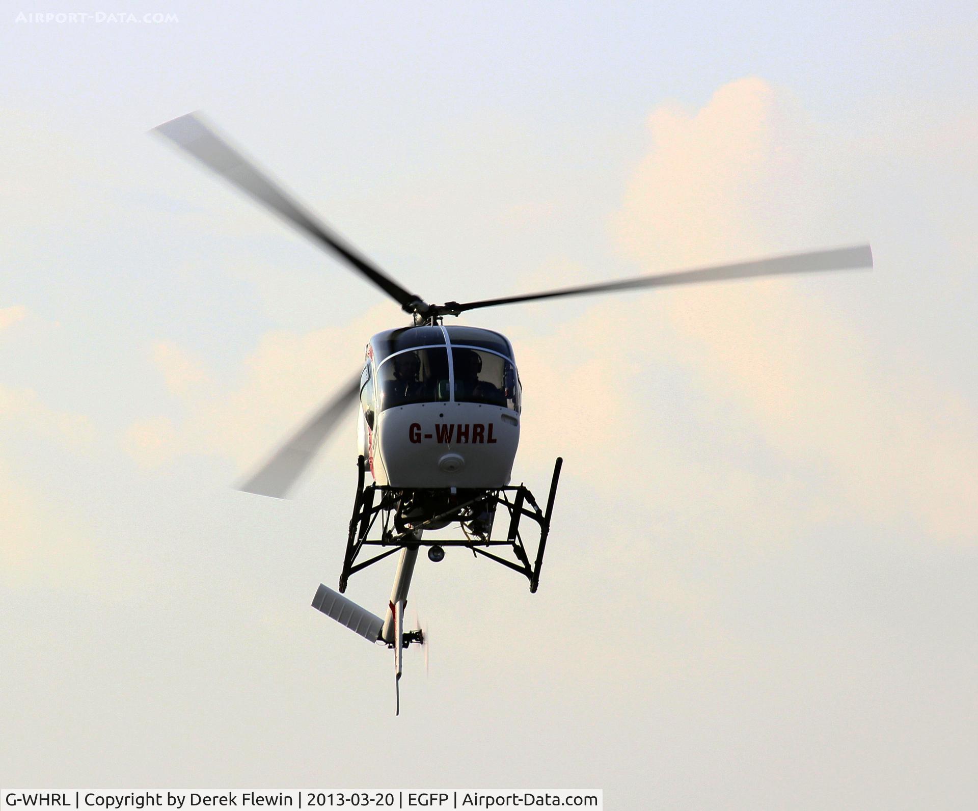 G-WHRL, 1990 Schweizer 269C-300 C/N S-1453, Beating up the field.