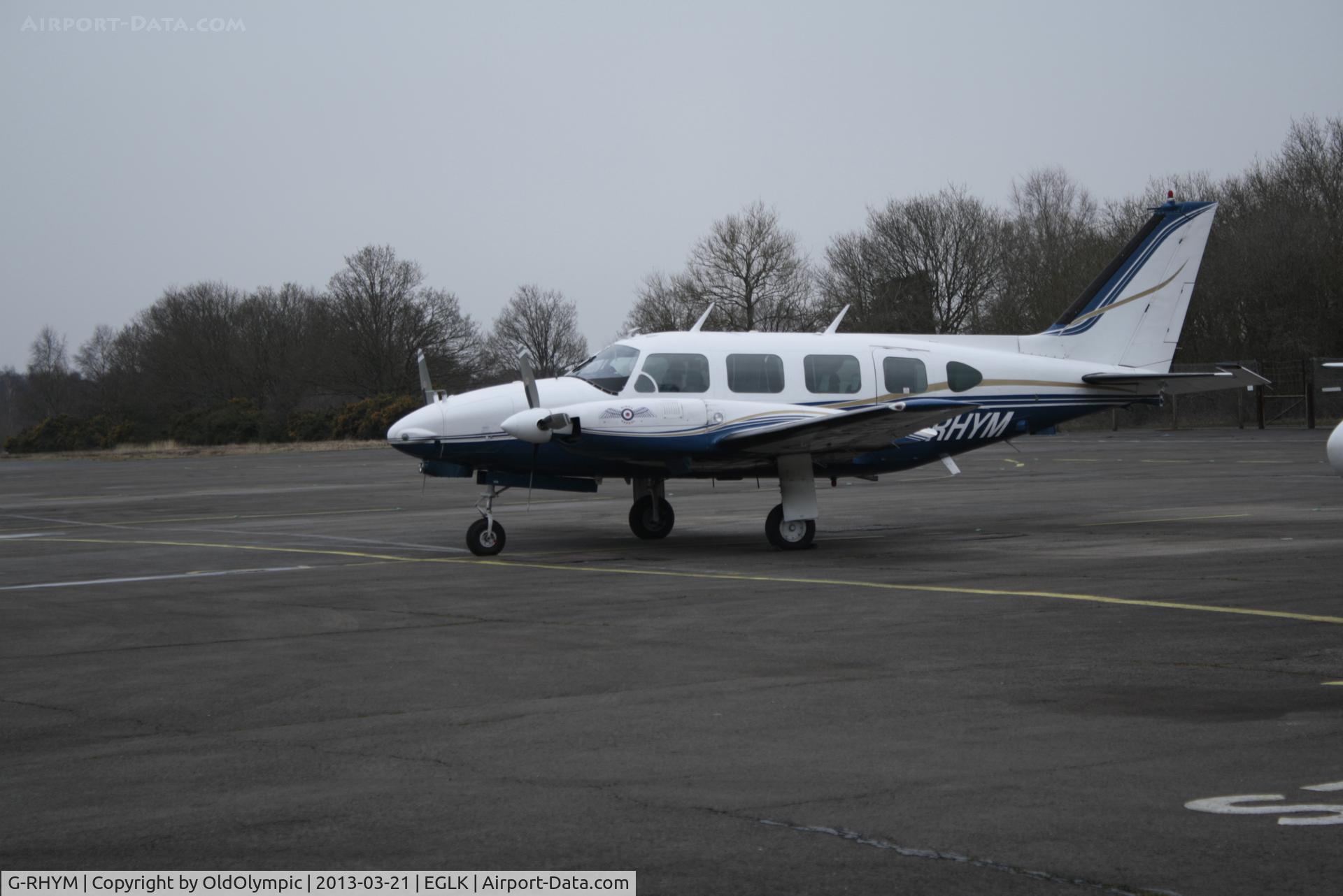 G-RHYM, 1972 Piper PA-31-310 Navajo C/N 31-815, Parked