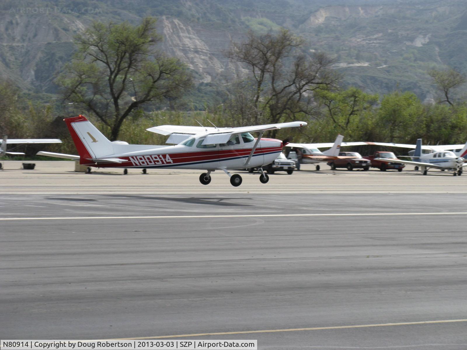 N80914, 1976 Cessna 172M C/N 17266799, 1976 Cessna 172M SKYHAWK, Lycoming O-320-E2D 150 Hp, landing Rwy 22
