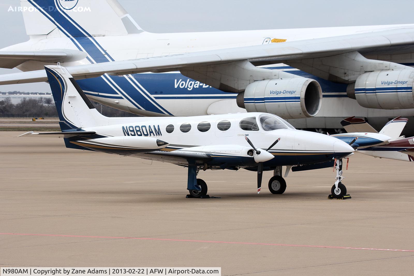N980AM, 1974 Cessna 340 C/N 340-0518, At Alliance Airport - Fort Worth, TX