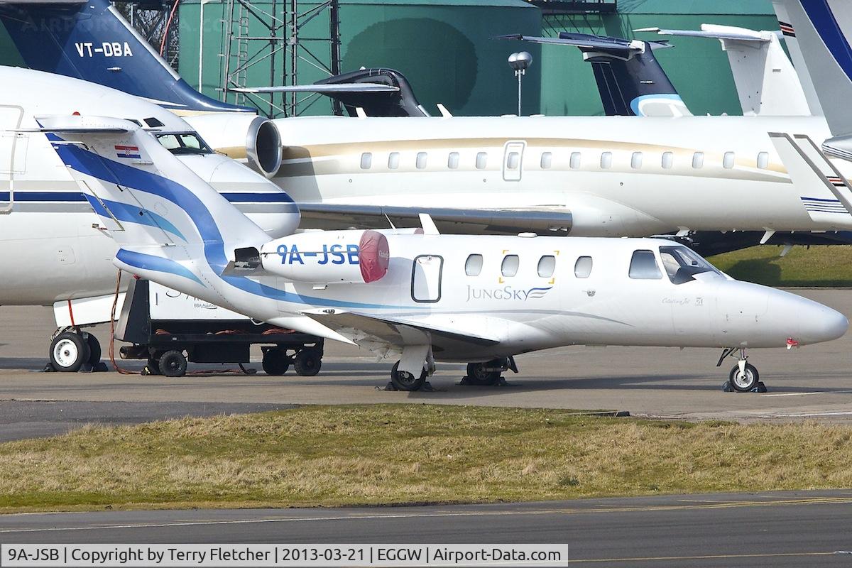 9A-JSB, 1996 Cessna 525 CitationJet C/N 525-0143, 1996 Cessna 525 Citation Jet, c/n: 525-0143 at Luton