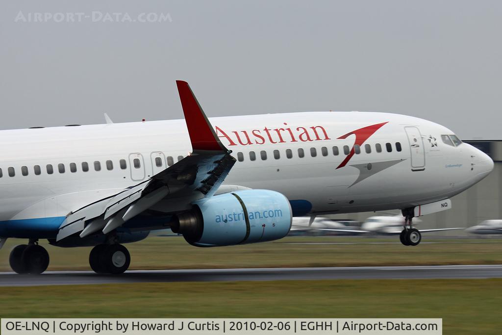 OE-LNQ, 2003 Boeing 737-8Z9 C/N 30421, Austrian, just about to touch down.