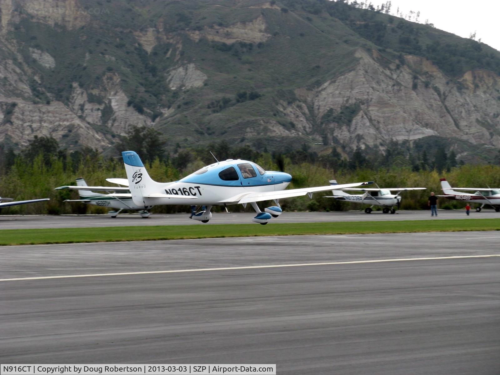 N916CT, 2008 Cirrus SR22 G3 GTS Turbo C/N 2916, 2008 Cirrus SR22 GTSx G3 Turbo, Continental IO-550-N 310 Hp, takeoff Rwy 22