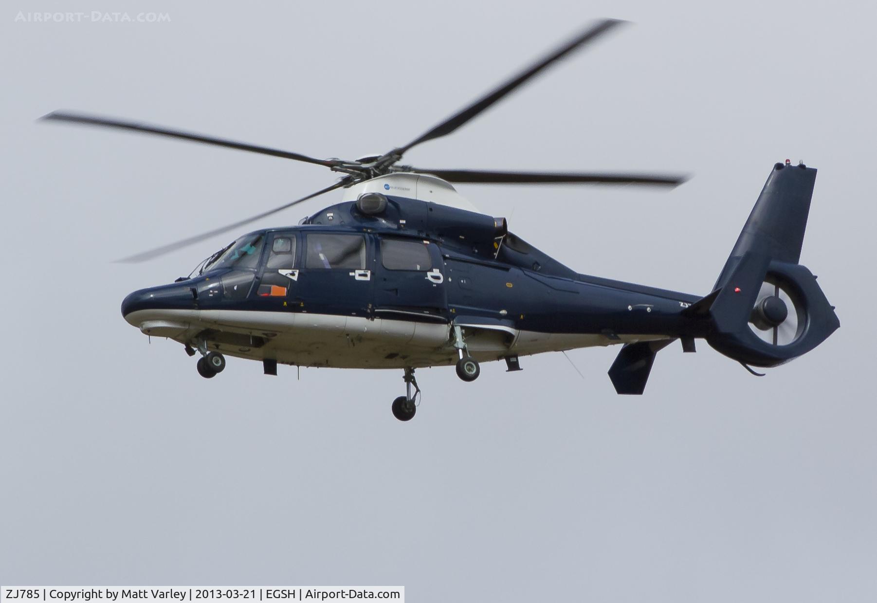 ZJ785, Eurocopter AS-365N-3 Dauphin 2 C/N 6823, Performing an ILS approach at NWI.