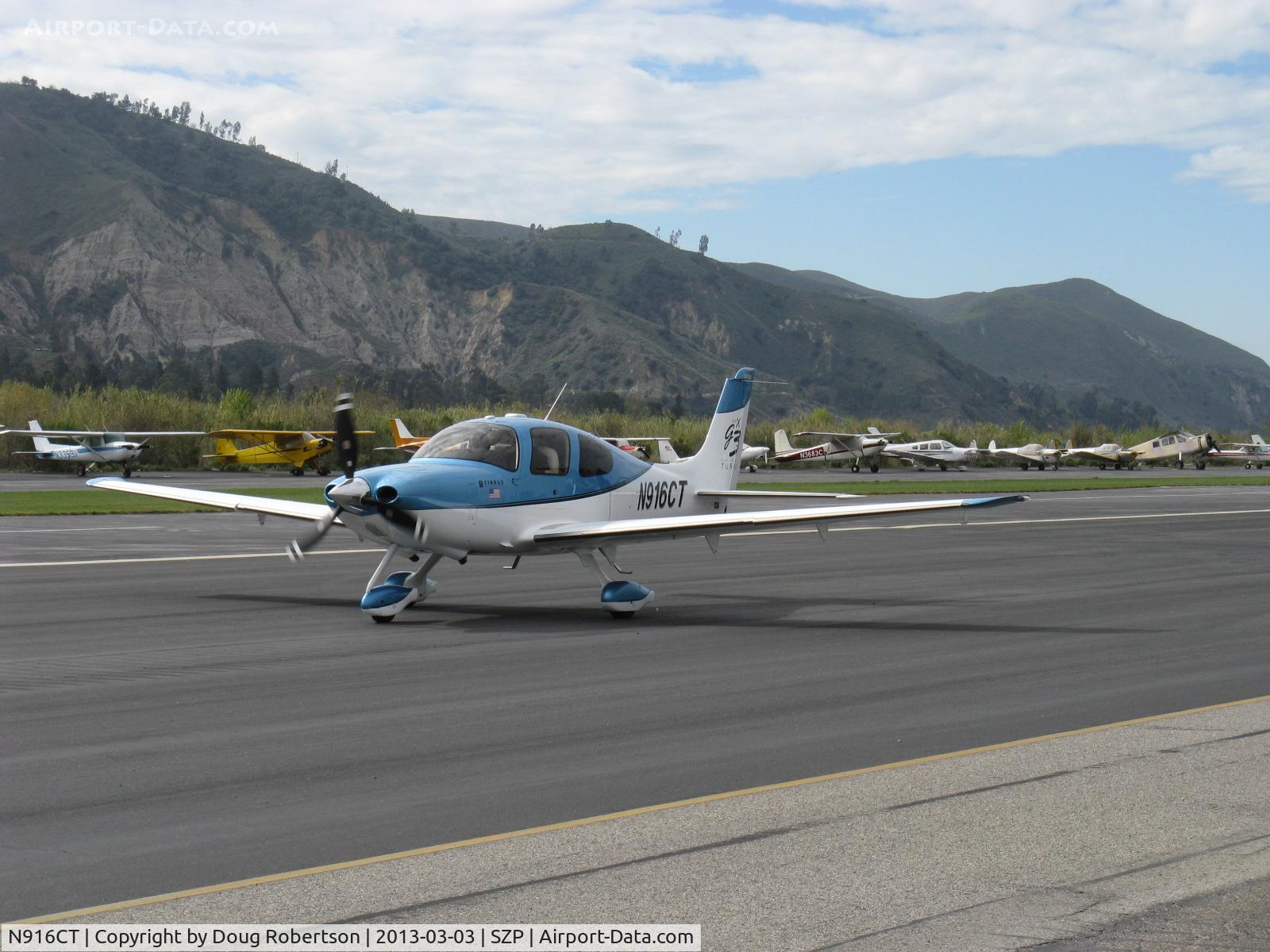 N916CT, 2008 Cirrus SR22 G3 GTS Turbo C/N 2916, 2008 Cirrus SR22 GTSx G3 TURBO, Continental IO-550-N 310 Hp, taxi