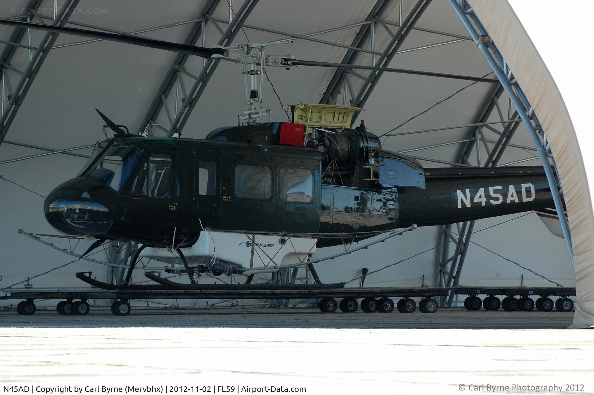 N45AD, Bell UH-1H Iroquois C/N 66-16899, One of Lee County's Mosquito Control helicopters.