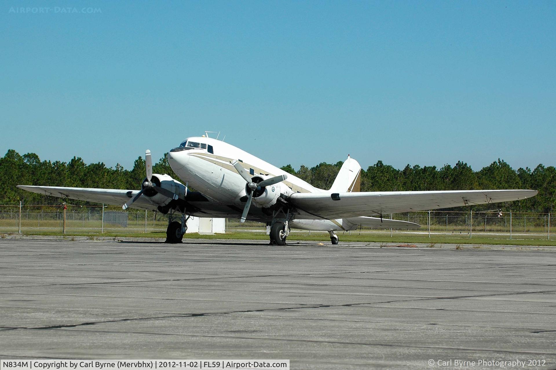 N834M, 1943 Douglas C-47 C/N 43-48950, One of Lee County's Mosquito Control aircraft.