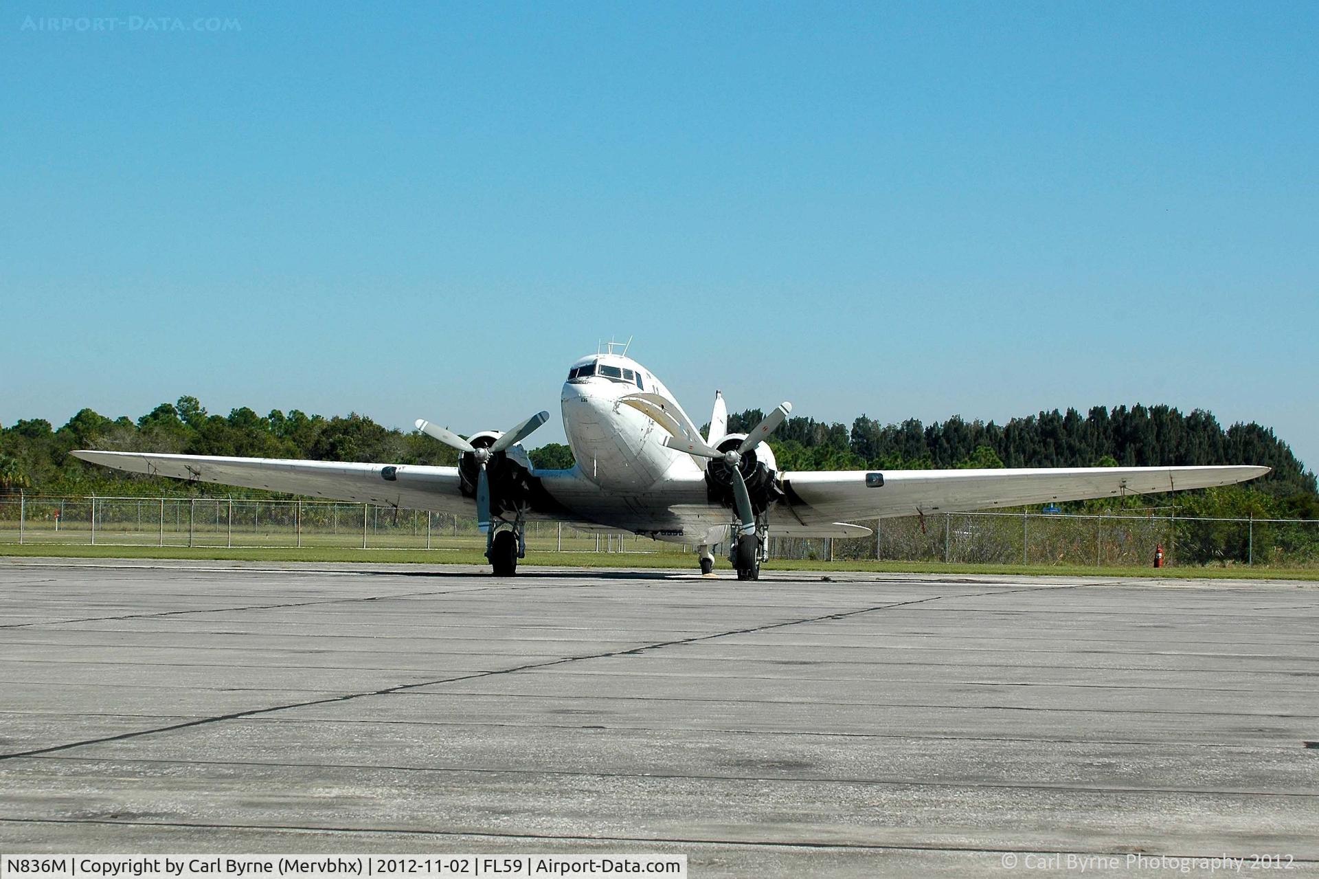 N836M, 1943 Douglas C-47B Skytrain C/N 25977, One of Lee County's Mosquito Control aircraft.