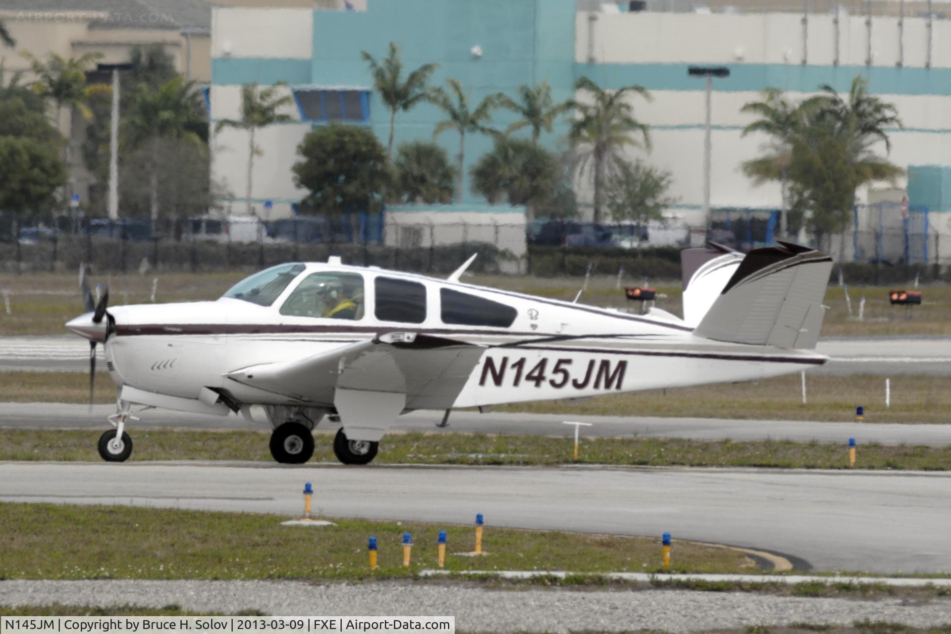N145JM, 1980 Beech V35B Bonanza C/N D-10334, Waiting for departure on Runway 8