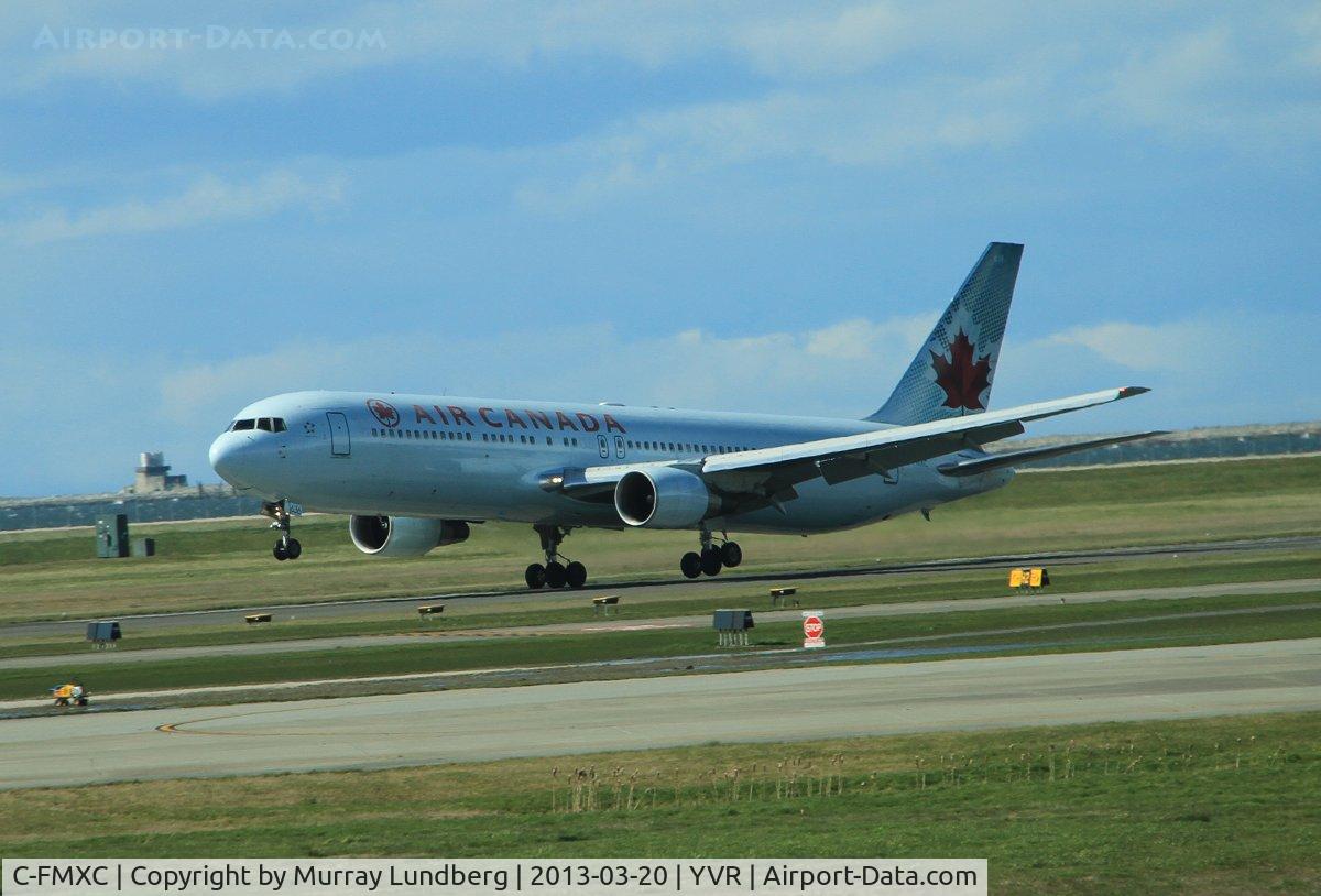 C-FMXC, 1996 Boeing 767-333/ER C/N 25588, Landing on 08R in a crosswind.