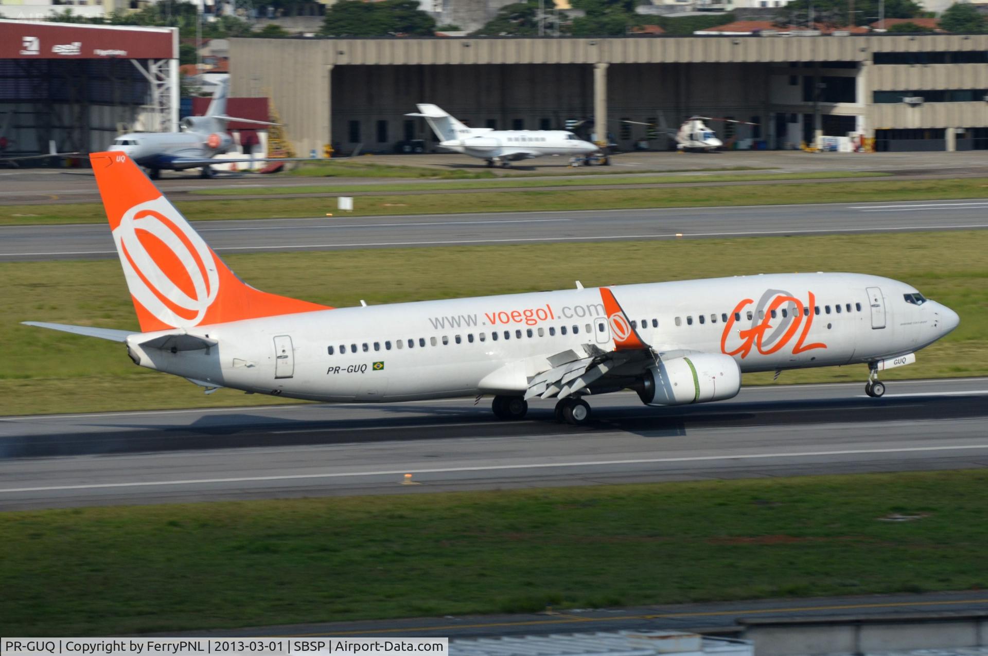 PR-GUQ, 2012 Boeing 737-8EH C/N 39604, Gol B738 arriving in CGH