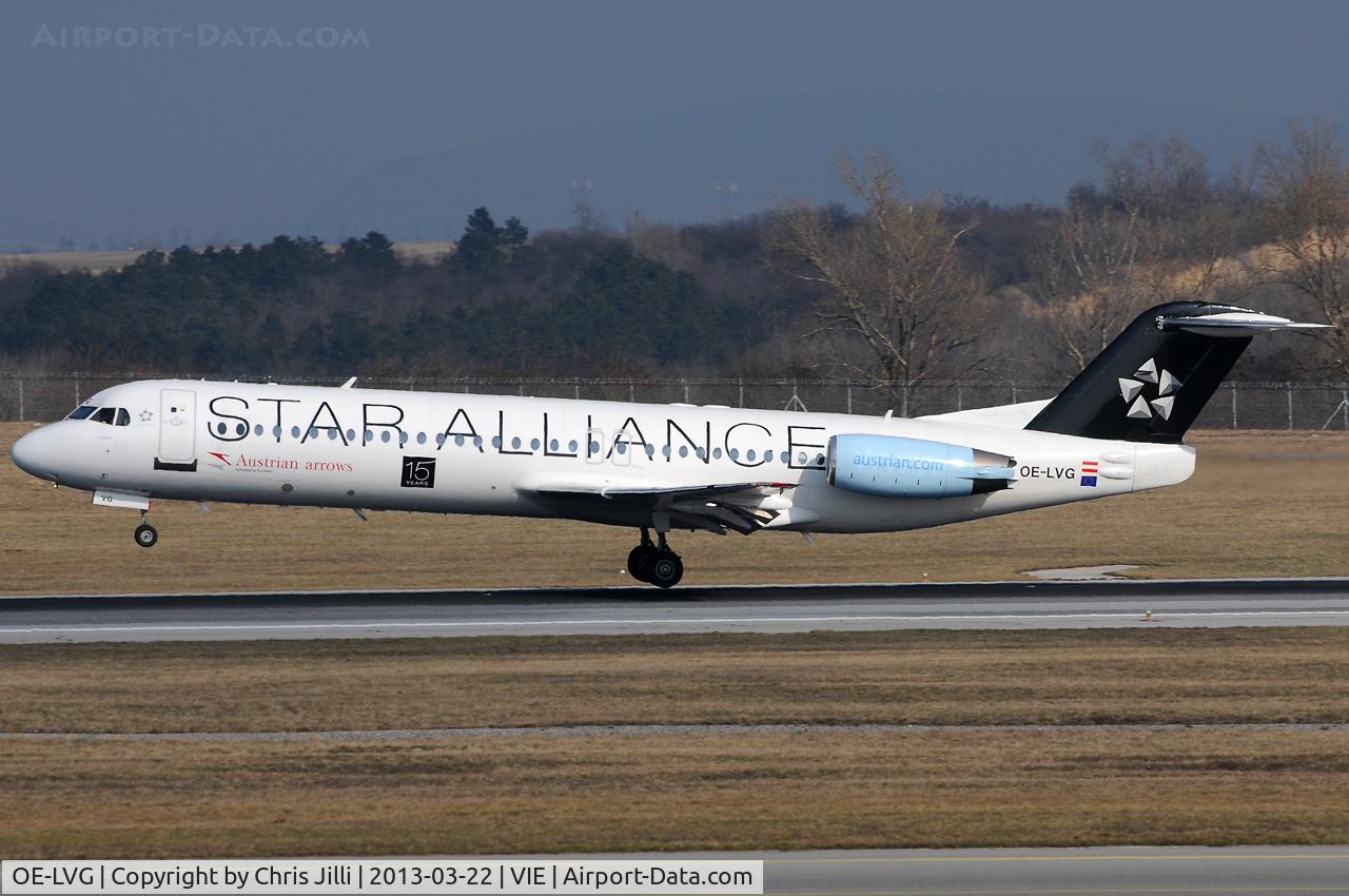OE-LVG, 1994 Fokker 100 (F-28-0100) C/N 11520, Austrian arrows