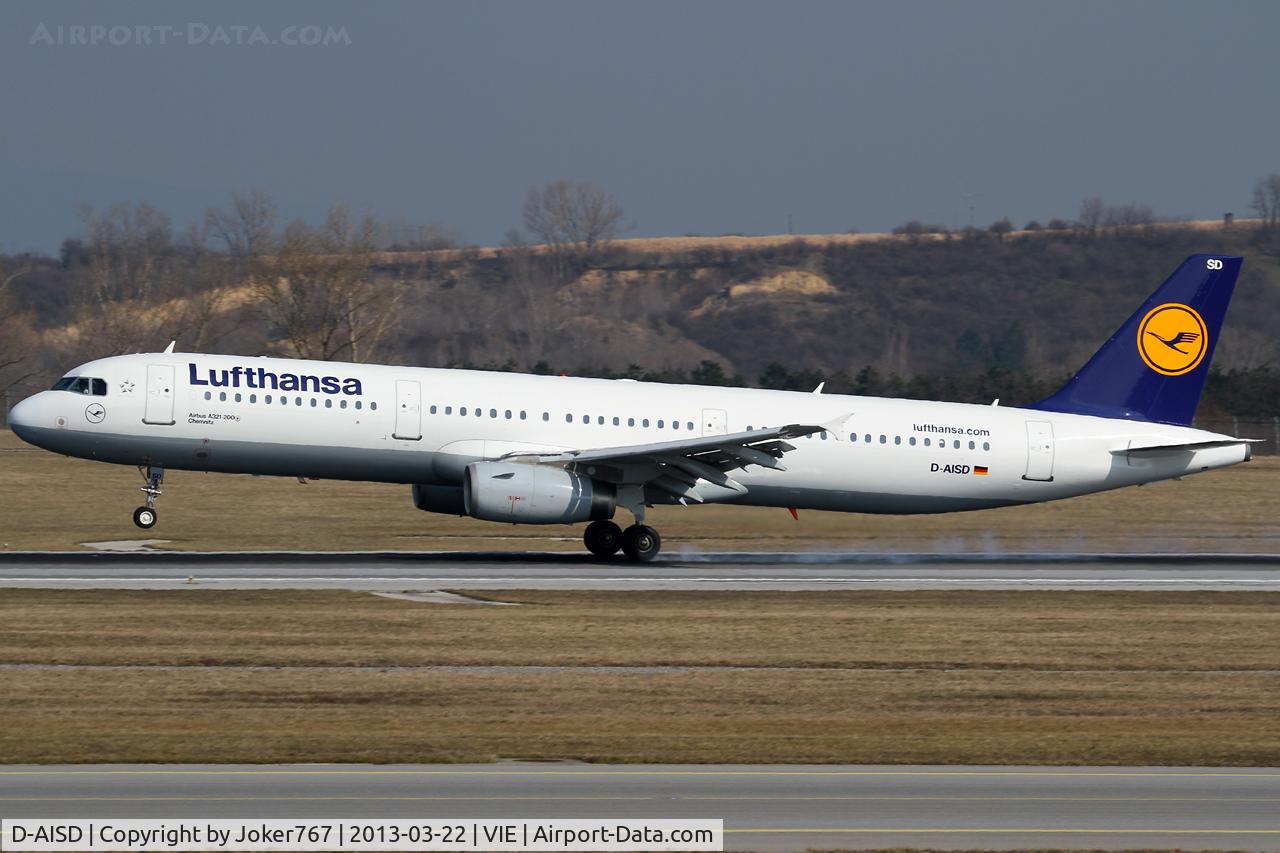 D-AISD, 2000 Airbus A321-231 C/N 1188, Lufthansa