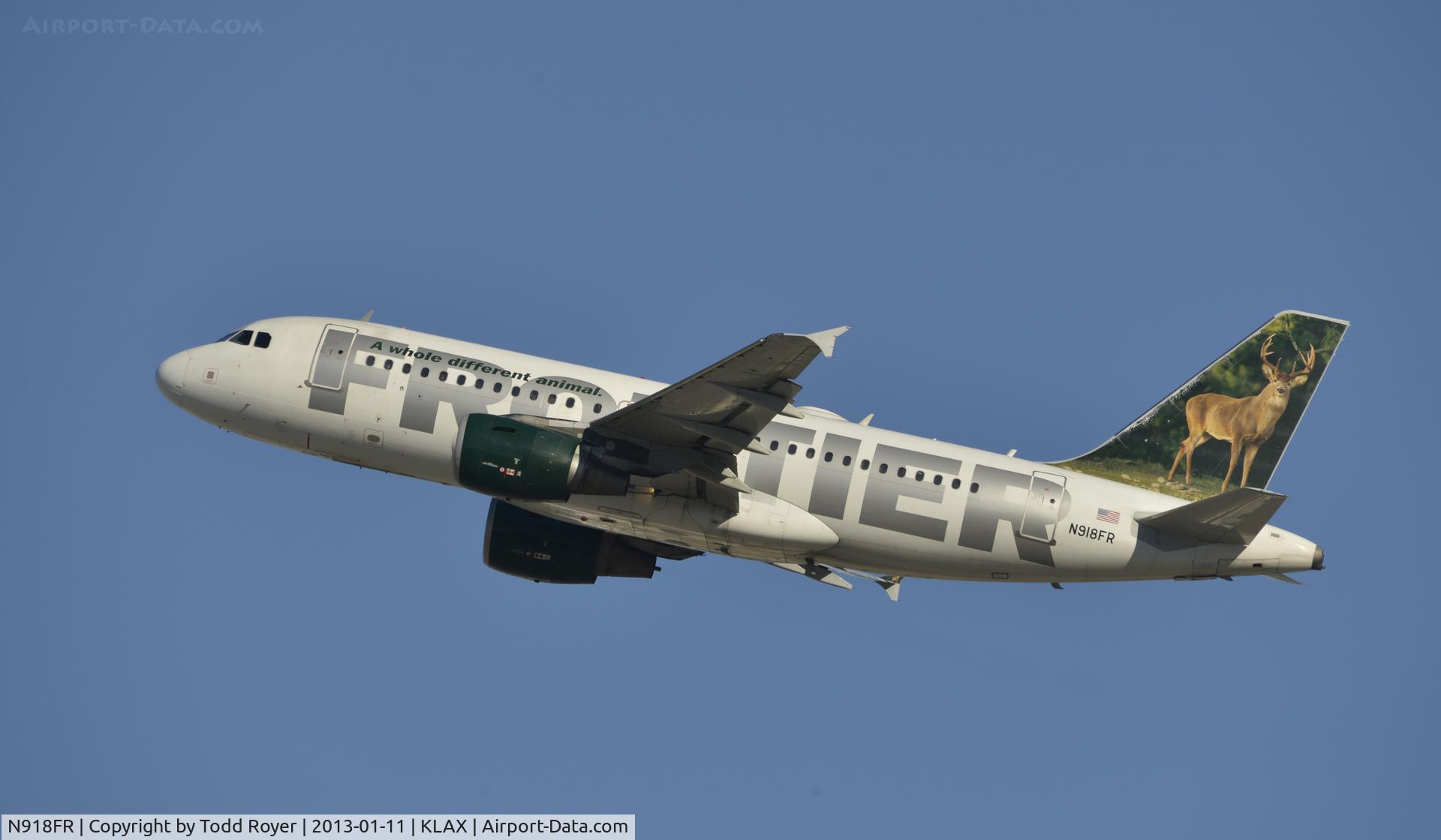 N918FR, 2003 Airbus A319-111 C/N 1943, Departing LAX