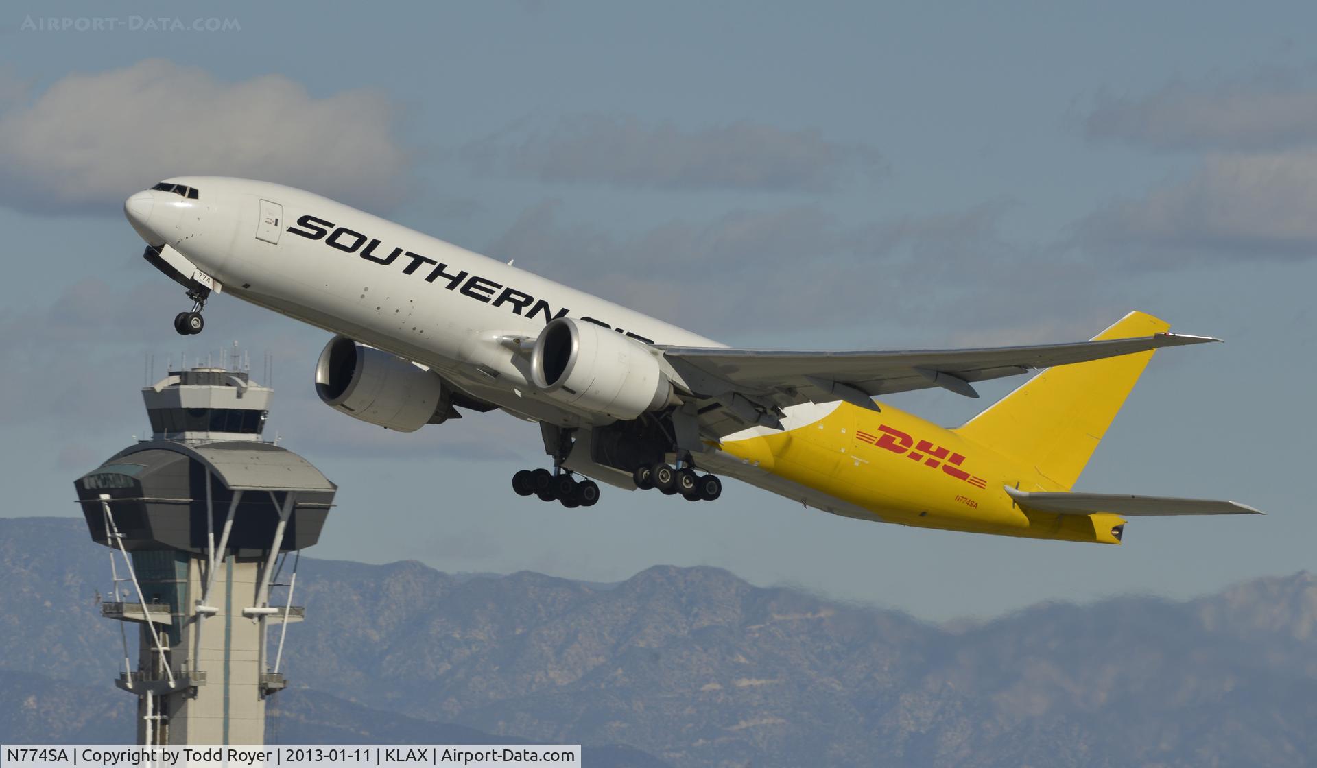 N774SA, 2010 Boeing 777-FZB C/N 37986, Departing LAX
