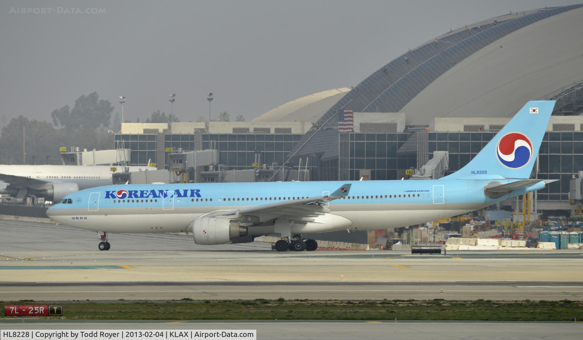 HL8228, 2011 Airbus A330-223 C/N 1203, Taxiing for departure at LAX