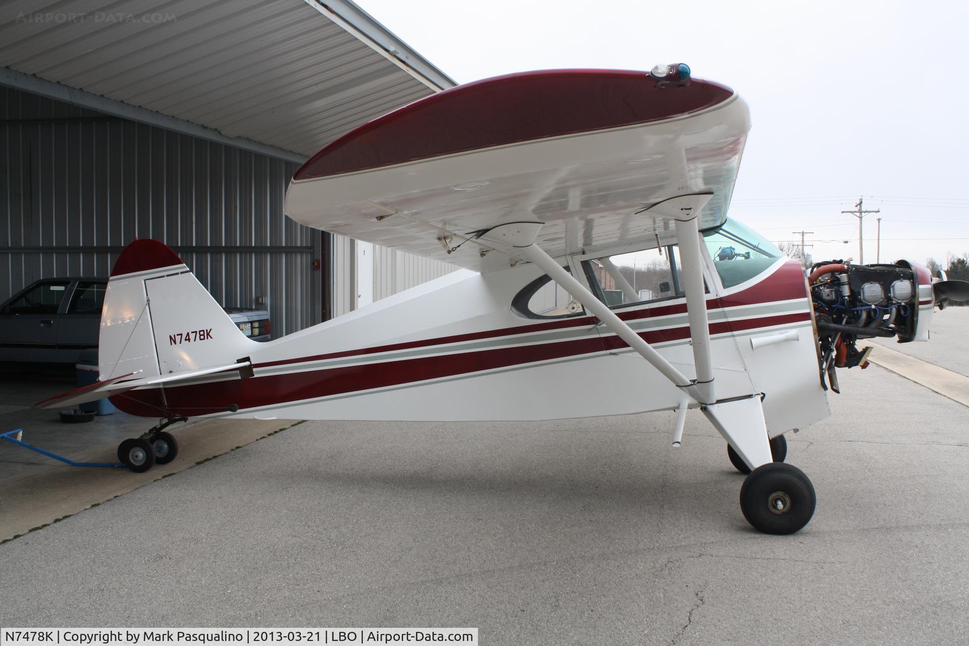 N7478K, 1950 Piper PA-20 Pacer C/N 20-392, Piper PA-20