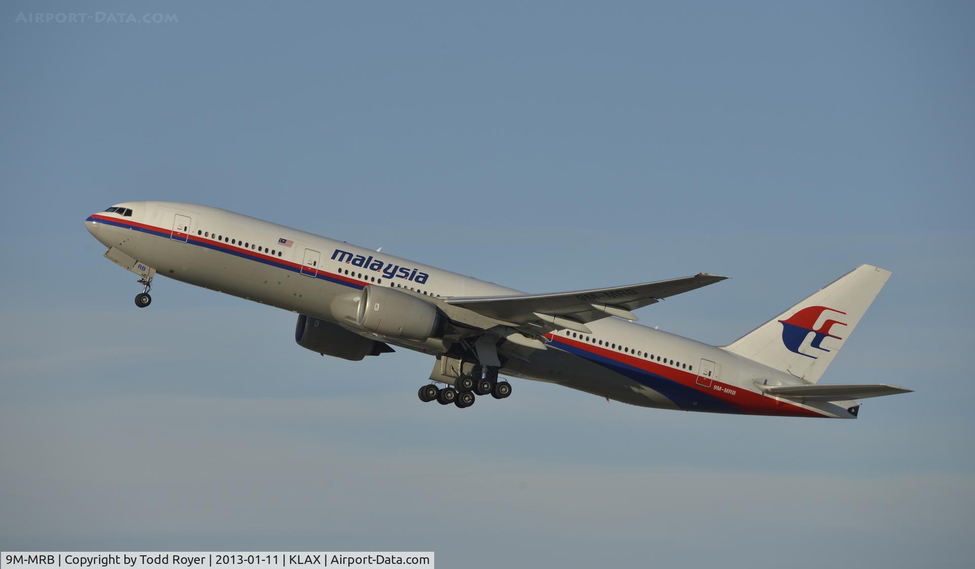 9M-MRB, 1997 Boeing 777-2H6/ER C/N 28409, Departing LAX