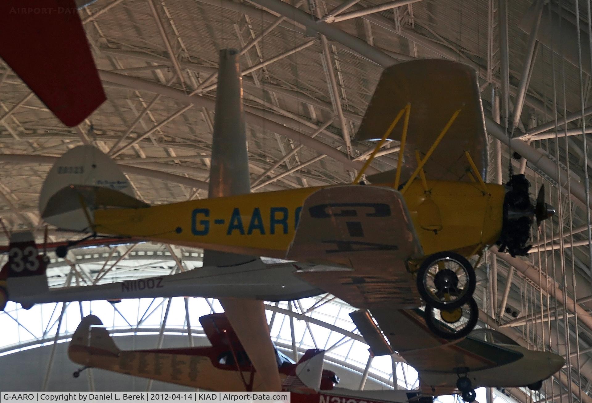 G-AARO, 1929 Arrow Sport A2-60 C/N 341, This aircraft is in a class with the Kreider-Reisner and Waco three-place Golden Age biplanes.