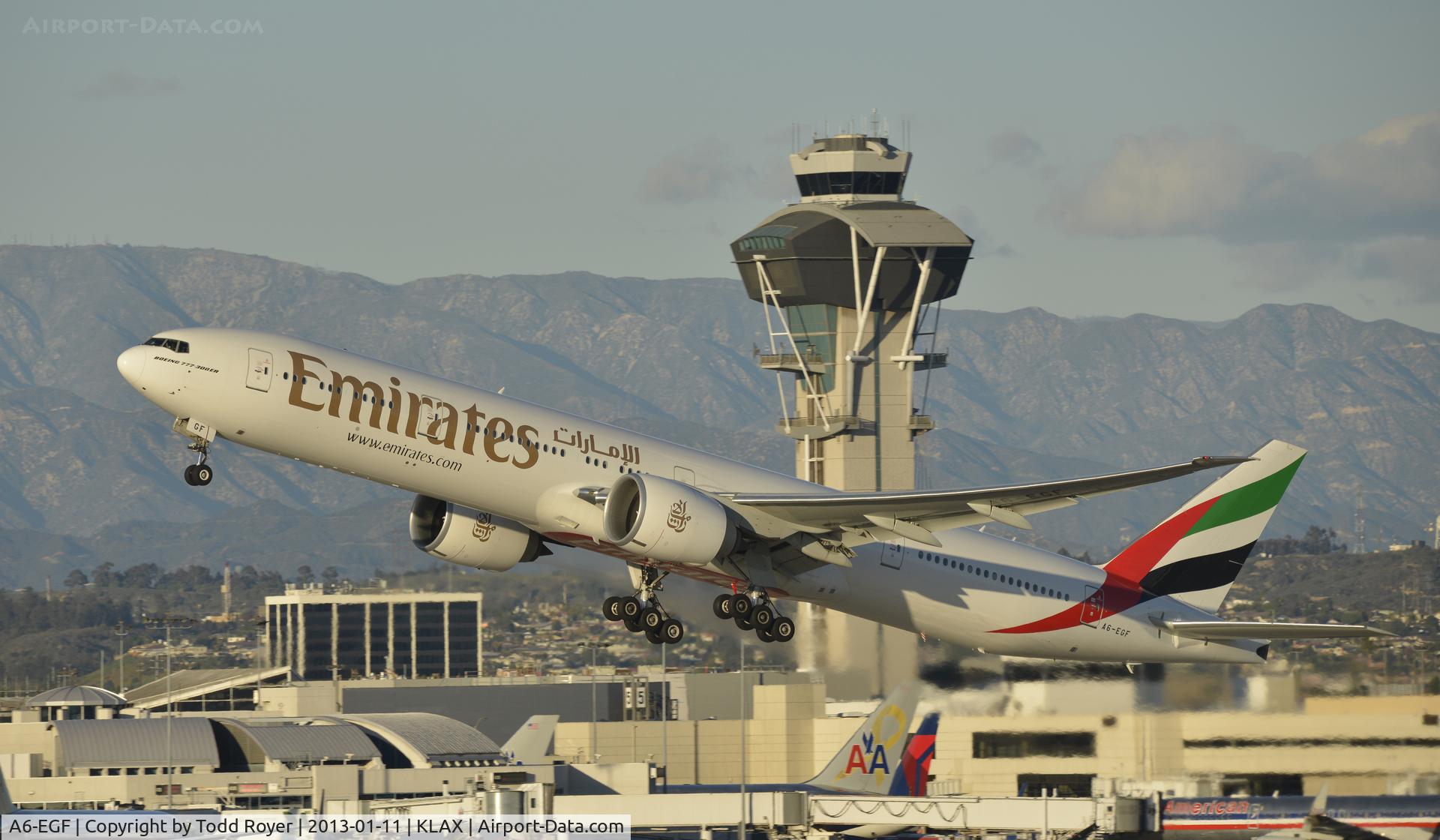 A6-EGF, 2011 Boeing 777-31H/ER C/N 38987, Departing LAX