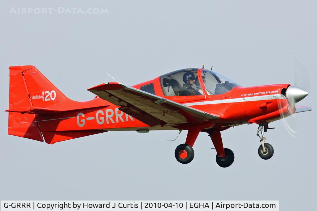 G-GRRR, 1973 Scottish Aviation Bulldog Series 120 Model 122 C/N BH120/229, Privately owned. A resident here.