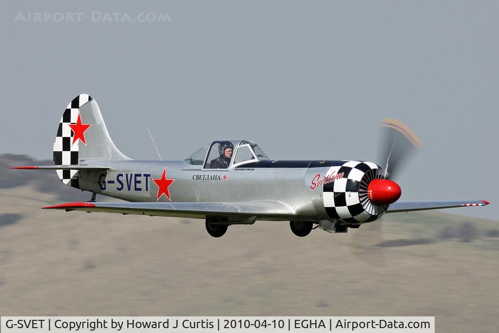 G-SVET, 1982 Yakovlev Yak-50 C/N 822210, Privately owned. A resident here.