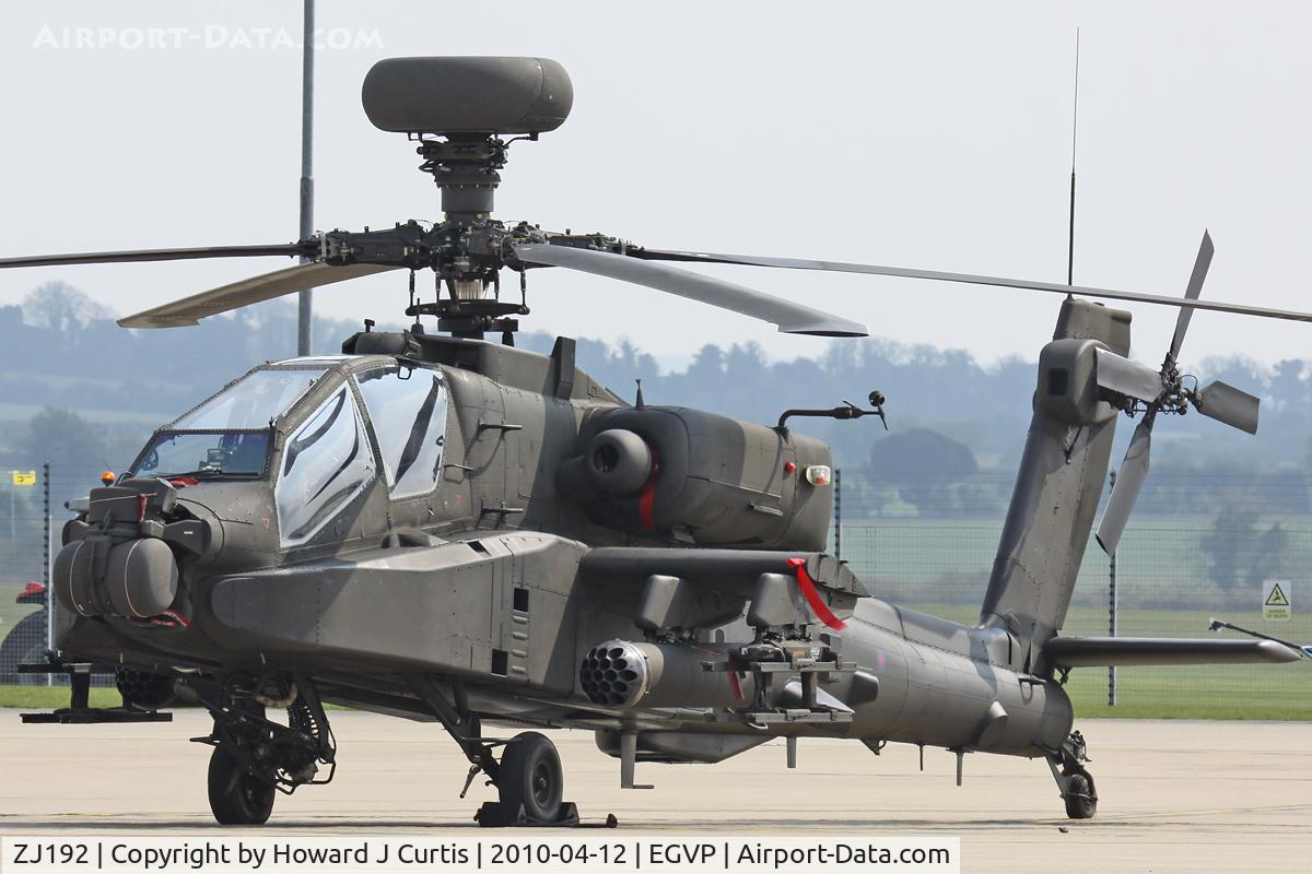 ZJ192, 2005 Westland Apache AH.1 C/N WAH.27, 673 Squadron.