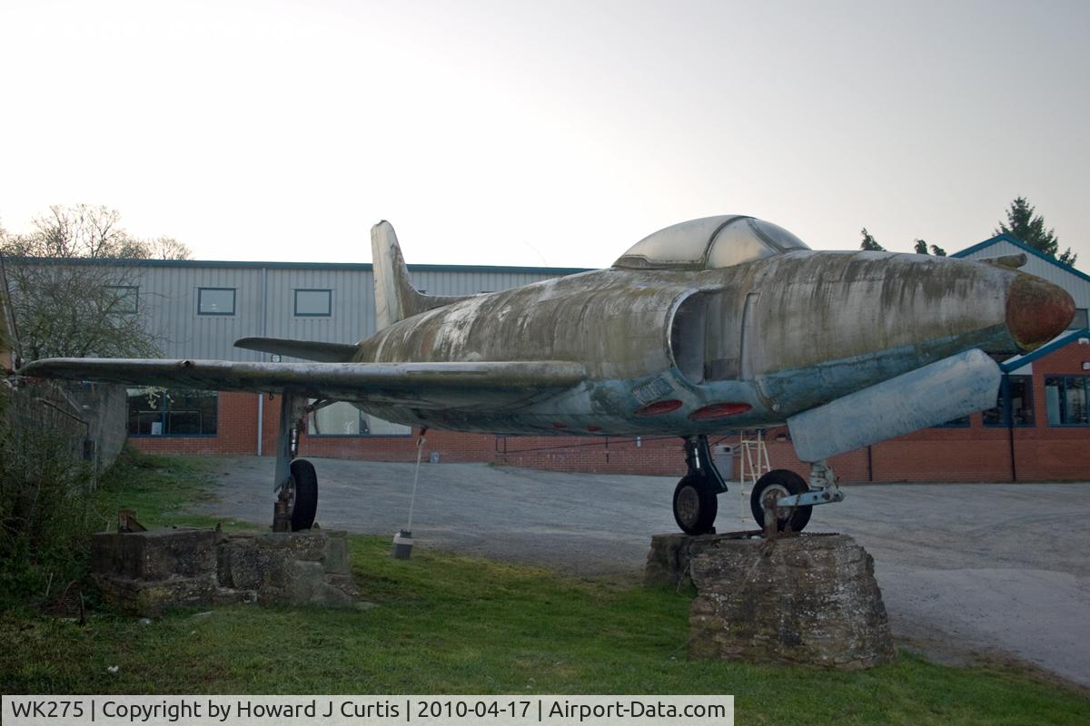 WK275, 1955 Supermarine Swift F.4 C/N Not found WK275, On display here at Upper Hill, Herefordshire, for many years.
