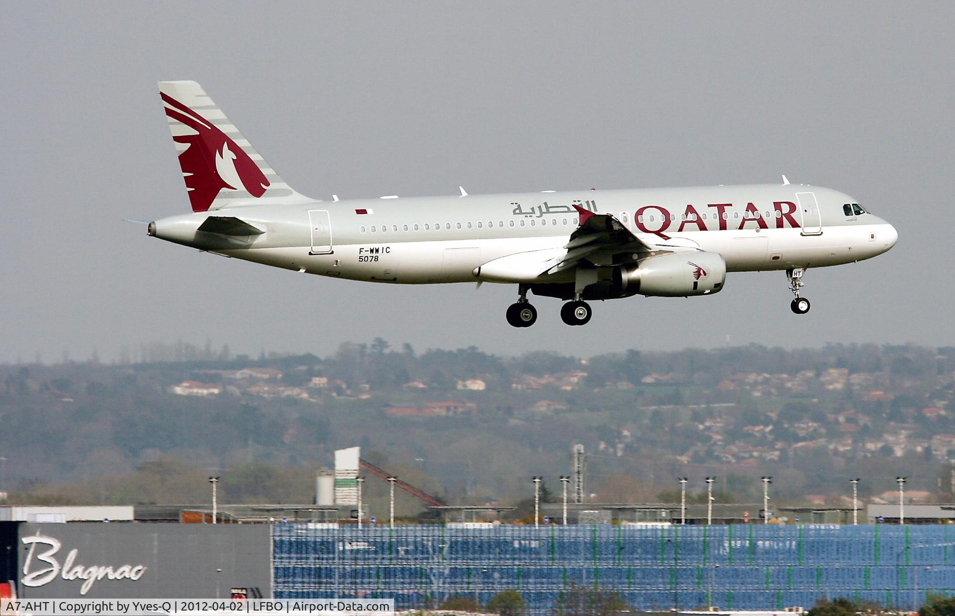 A7-AHT, 2012 Airbus A320-232 C/N 5078, Airbus A320, with test registration F-WWIC, Toulouse Blagnac Airport (LFBO-TLS)
