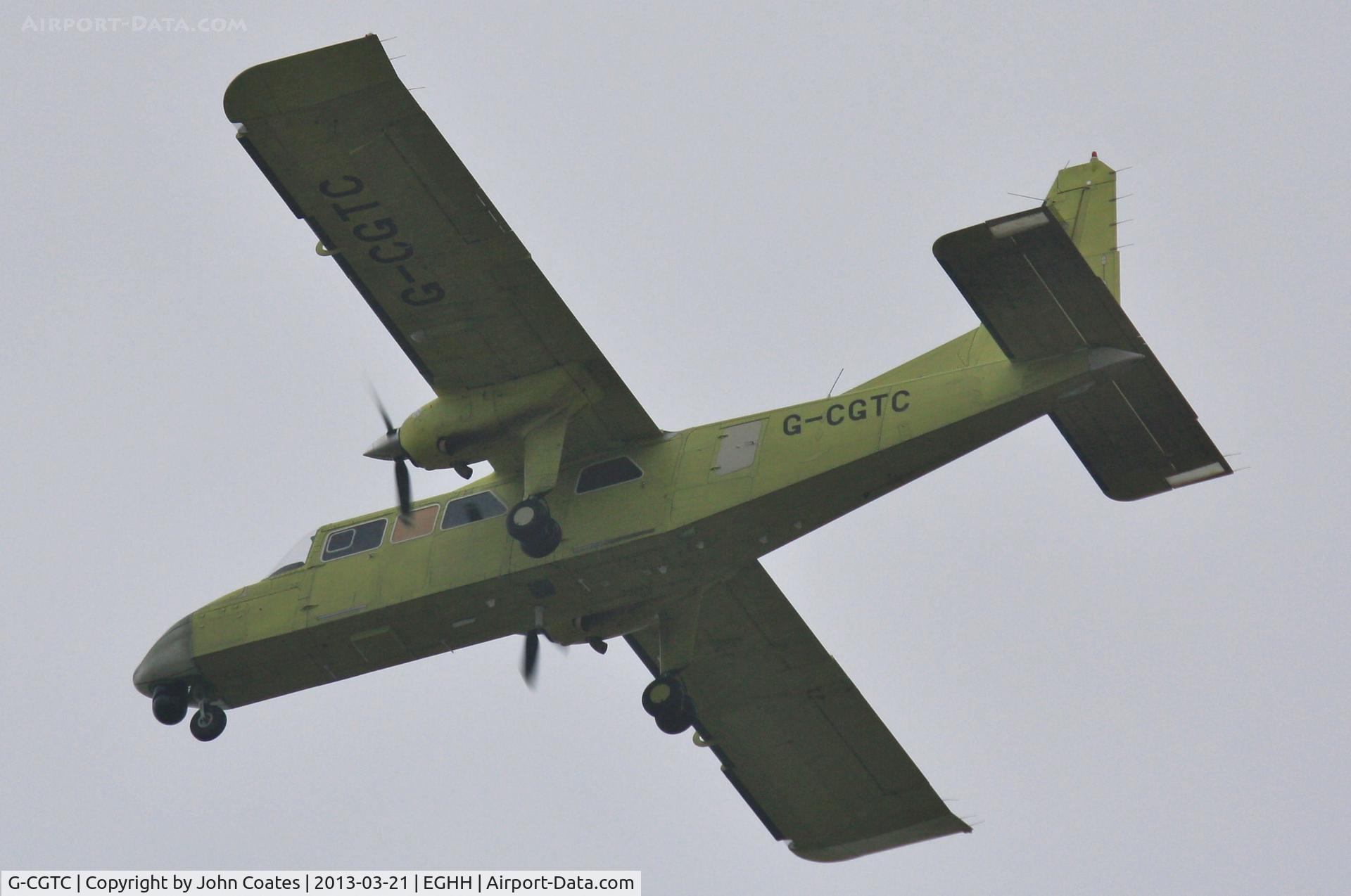 G-CGTC, 2010 Britten-Norman BN-2T-4S Defender AL.2 C/N 4019, Low pass in bad weather