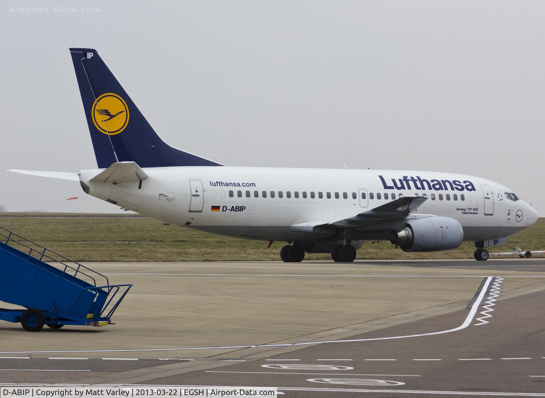 D-ABIP, 1991 Boeing 737-530 C/N 24940, Being towed to the Air Livery hangar.