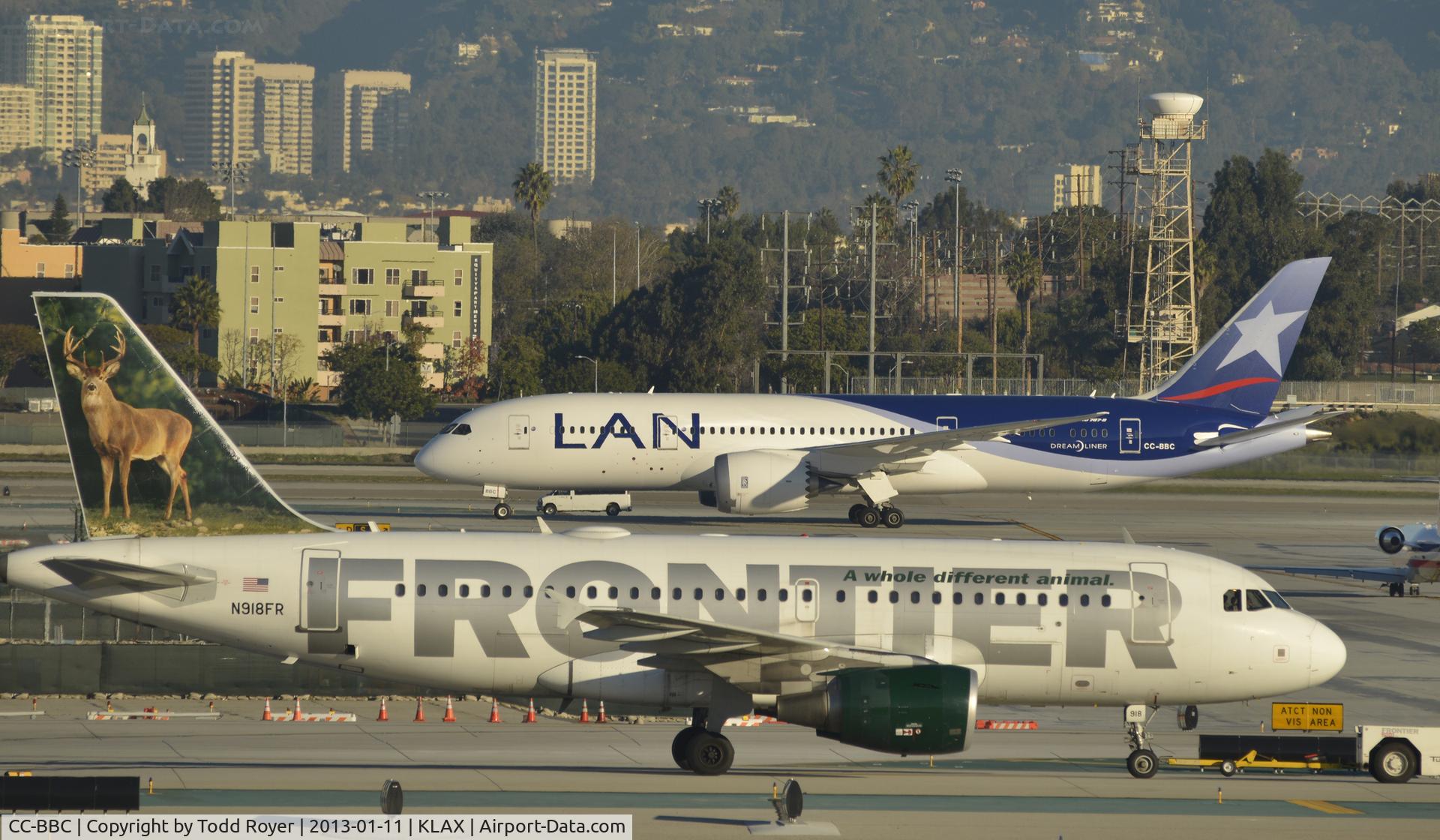 CC-BBC, 2012 Boeing 787-8 Dreamliner C/N 38472, Taxiing to parking at LAX