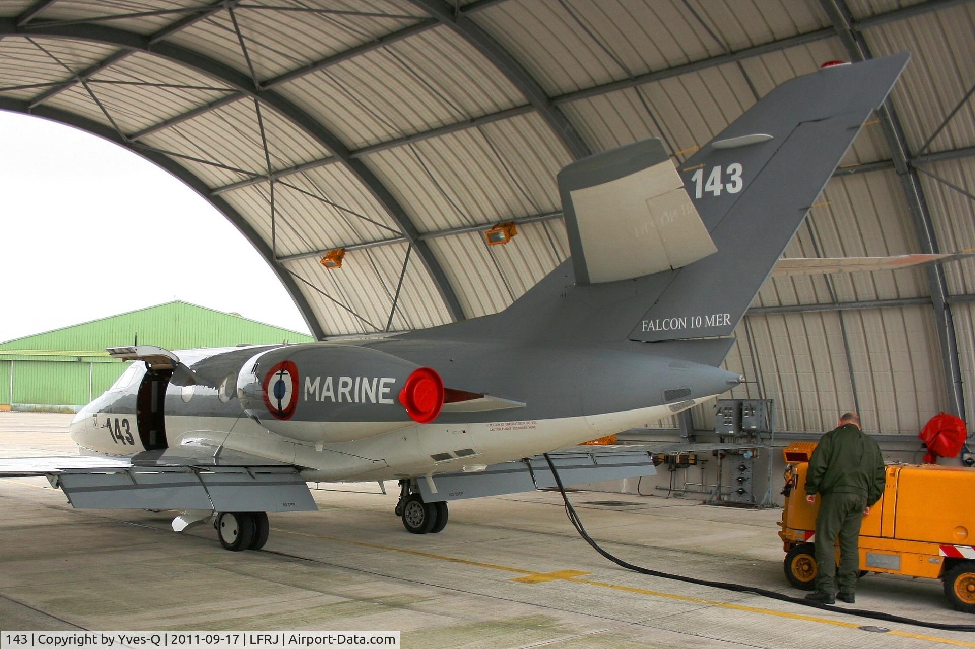 143, 1979 Dassault Falcon 10MER C/N 143, French Navy Dassault Falcon 10 MER, Landivisiau Naval Air Base (LFRJ)