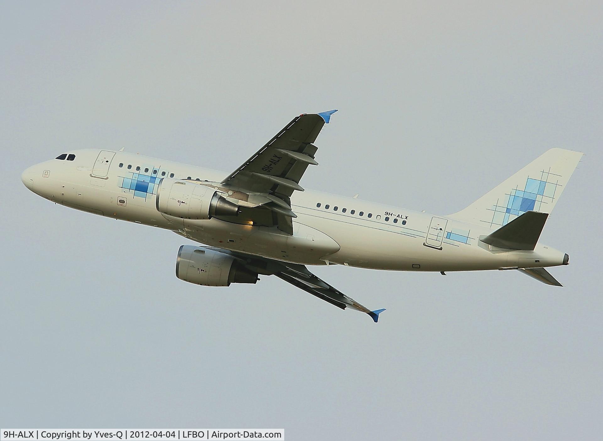 9H-ALX, 2010 Airbus ACJ319 (A319-115/CJ) C/N 4470, Comlux Aviation Malta operated  Airbus A319-115X(CJ) takes to the skies from Toulouse Blagnac Airport (LFBO-TLS)