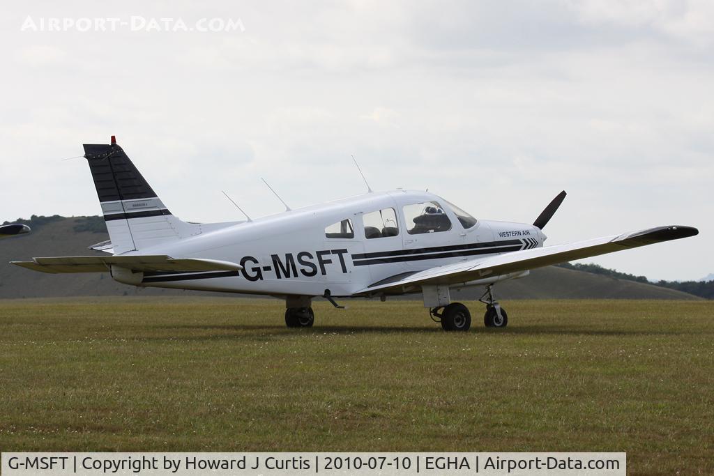 G-MSFT, 1984 Piper PA-28-161 Cherokee Warrior II C/N 28-8416093, Privately owned.