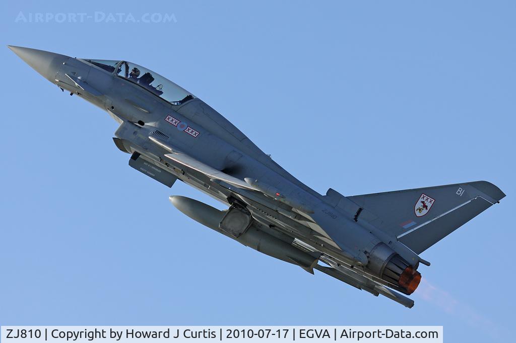ZJ810, Eurofighter EF-2000 Typhoon T1 C/N 0033/BT011, BI/29 Sqn. At RIAT 2010.