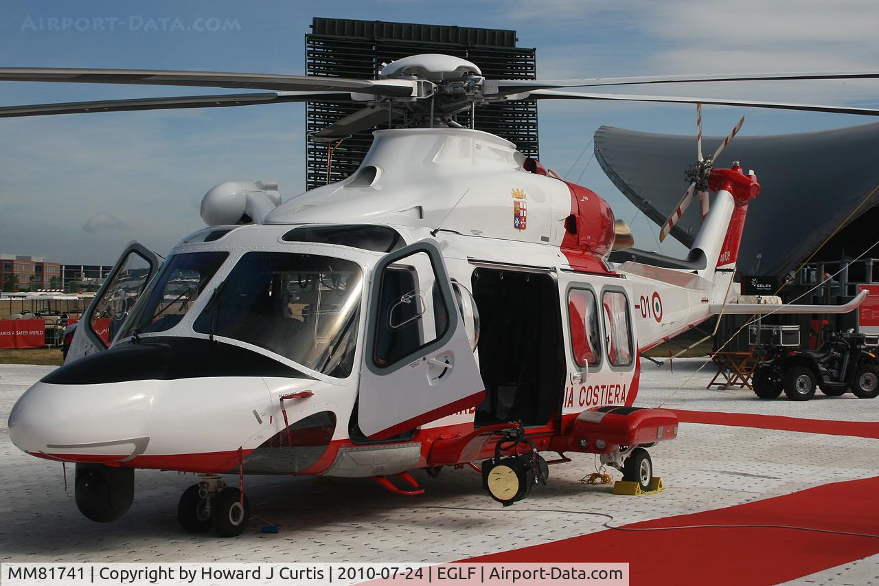 MM81741, 2010 AgustaWestland AW-139CP Nemo C/N 31293, At the Farnborough Air Show.