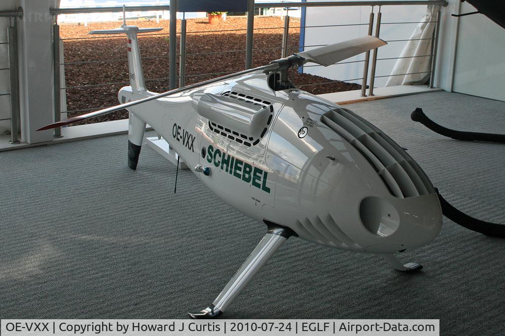 OE-VXX, Schiebel S-100 Camcopter C/N 0250, At the Farnborough Air Show.