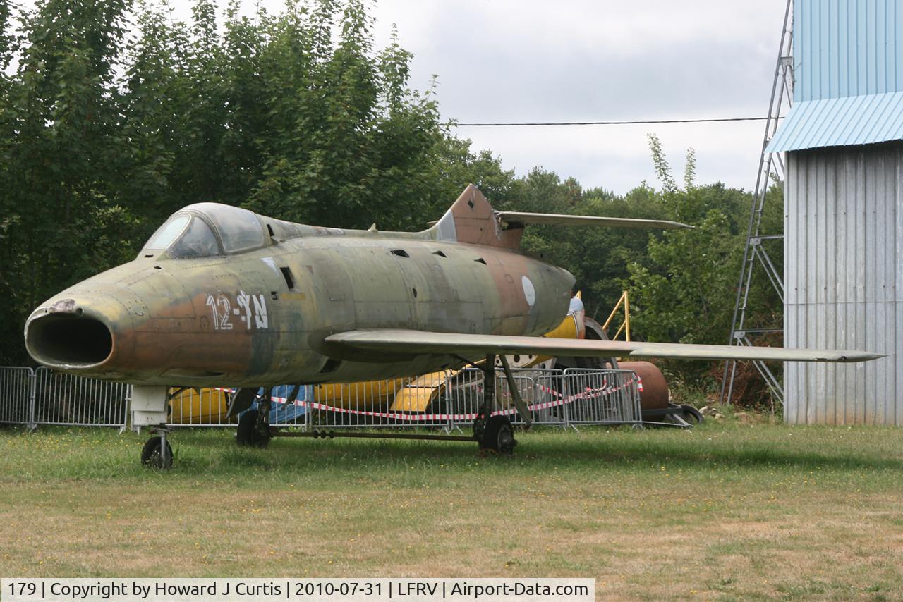 179, Dassault Super Mystere B.2 C/N 179, Preserved with the Ailes Anciennes Armorique. Coded 12-YN.