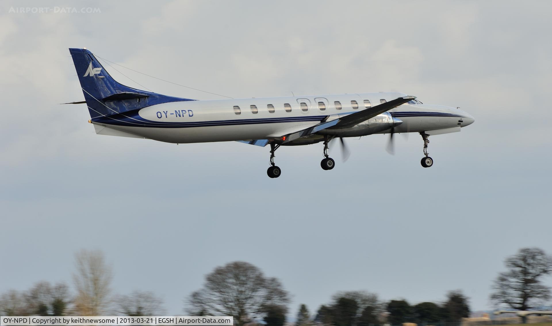 OY-NPD, 1994 Fairchild SA-227DC Metro 23 C/N DC-865B, Landing into spring sunshine !