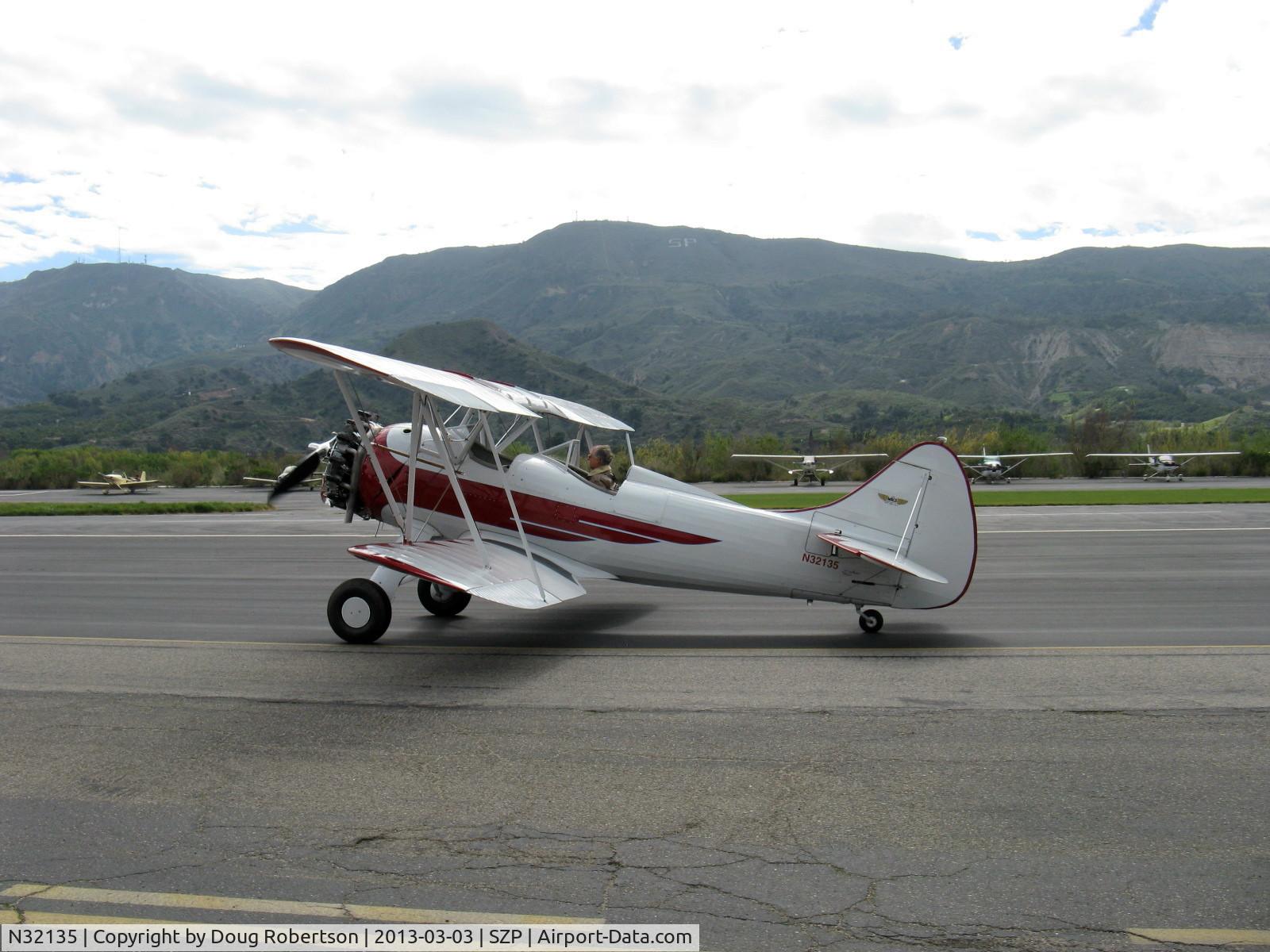N32135, 1941 Waco UPF-7 C/N 5767, 1941 Waco UPF-7, Continental W670 220 Hp, this stunning show plane has a chromed engine, prop and spinner, taxi