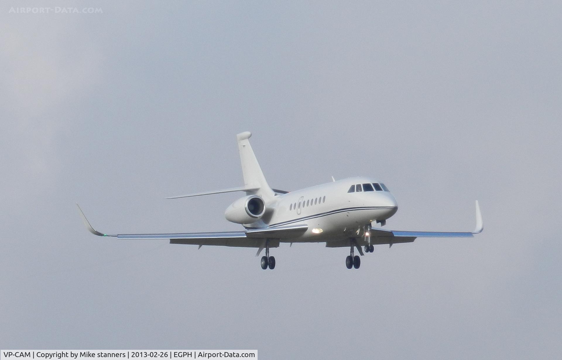 VP-CAM, 2011 Dassault Falcon 2000LX C/N 234, Delta Technical Services ,who operated this aircraft on behalf of a German insurance
company, on finals for runway 06