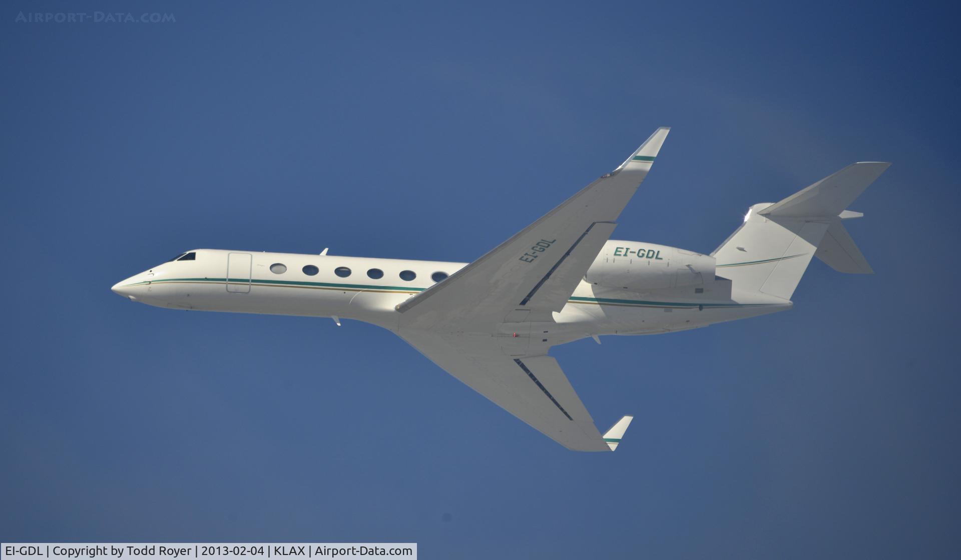 EI-GDL, 2005 Gulfstream Aerospace GV-SP (G550) C/N 5068, Departing LAX