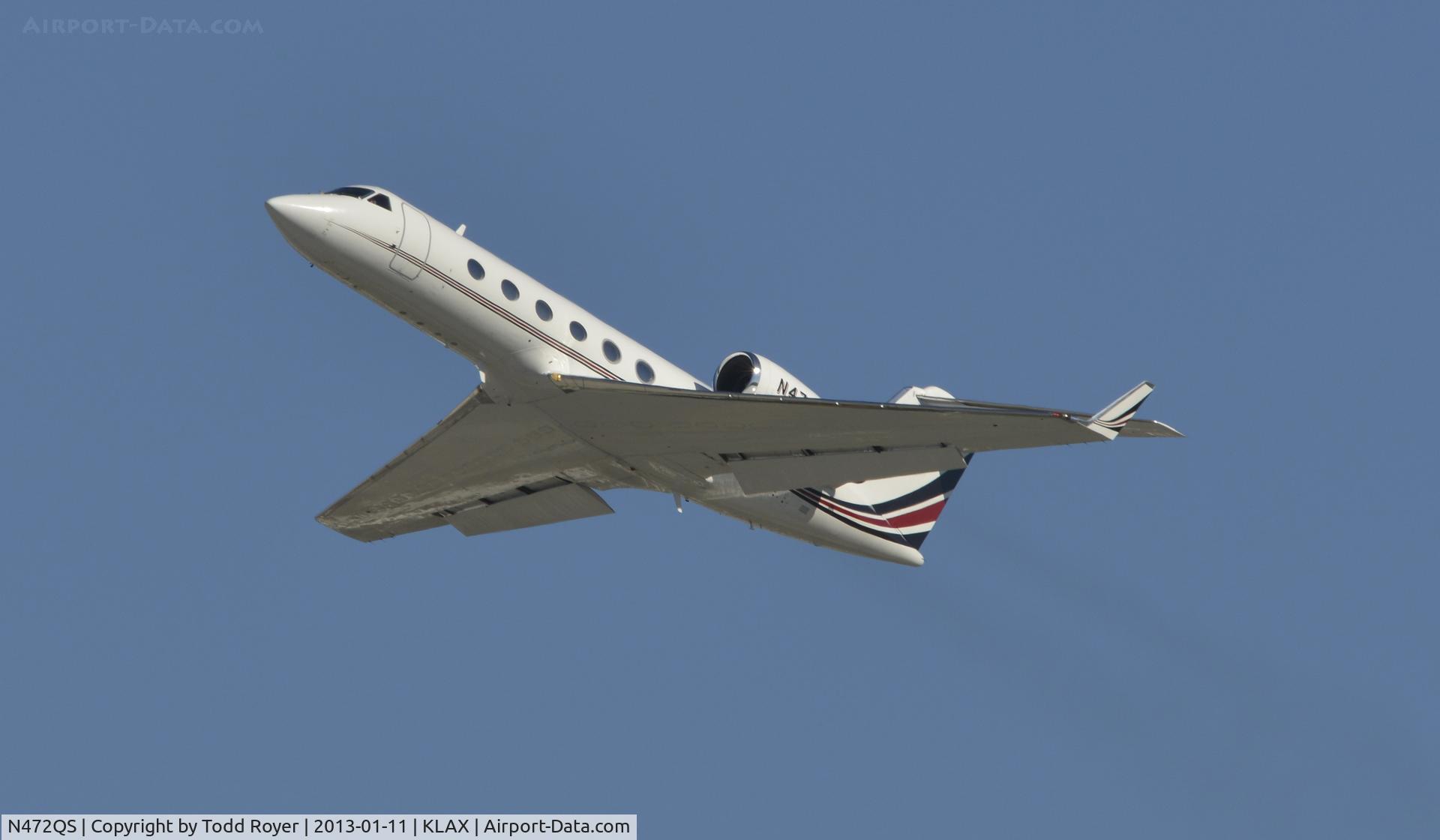 N472QS, 1999 Gulfstream Aerospace G-IV C/N 1372, Departing LAX