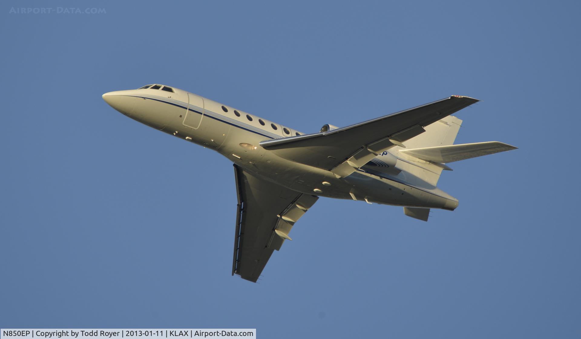 N850EP, 1980 Dassault Falcon 50 C/N 39, Departing LAX