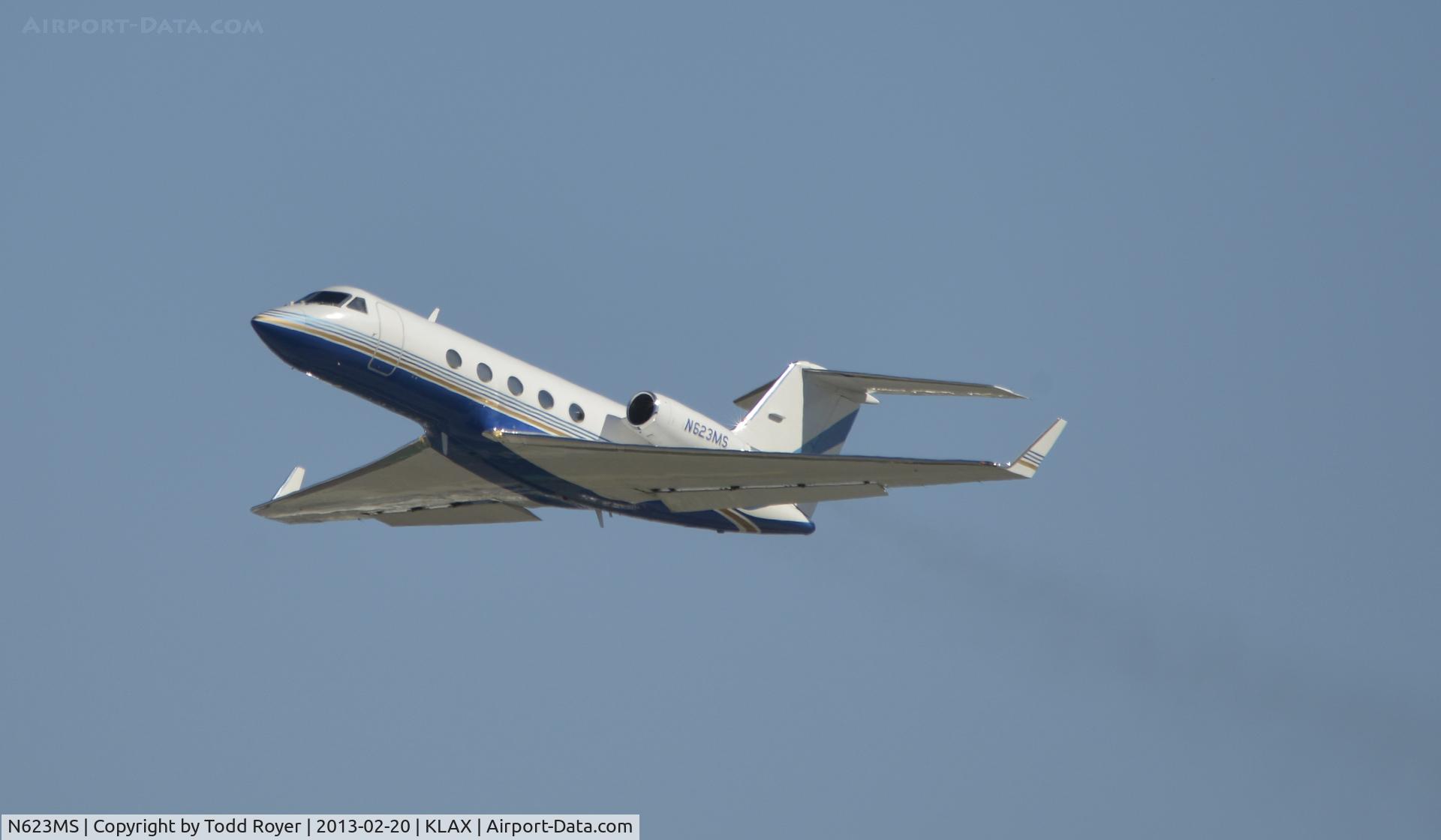N623MS, 1982 Gulfstream American G-1159A Gulfstream III C/N 351, Deaprting LAX