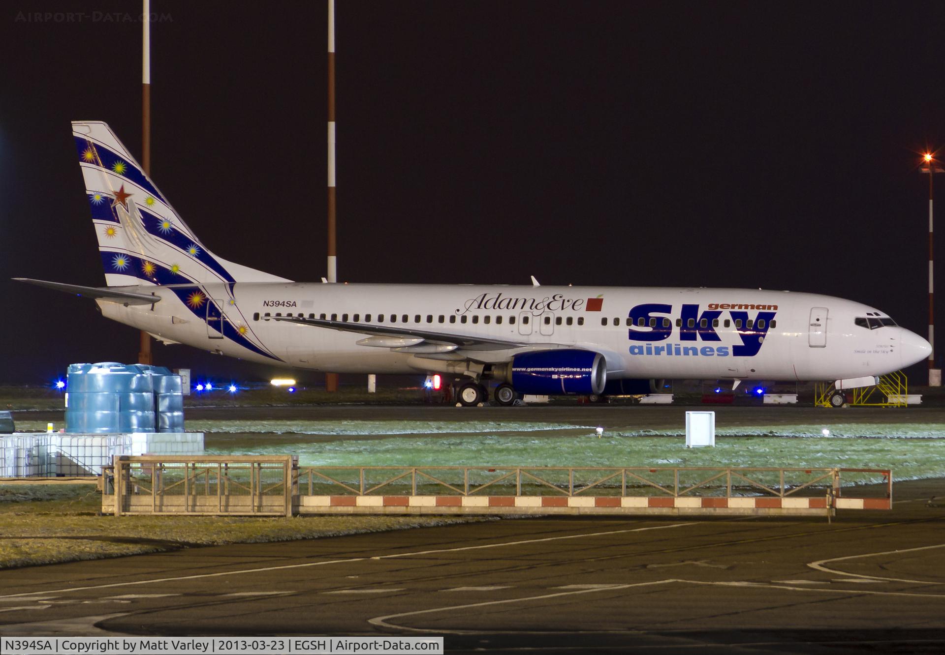 N394SA, 2000 Boeing 737-883 C/N 30194, Sat on stand 9 at NWI.